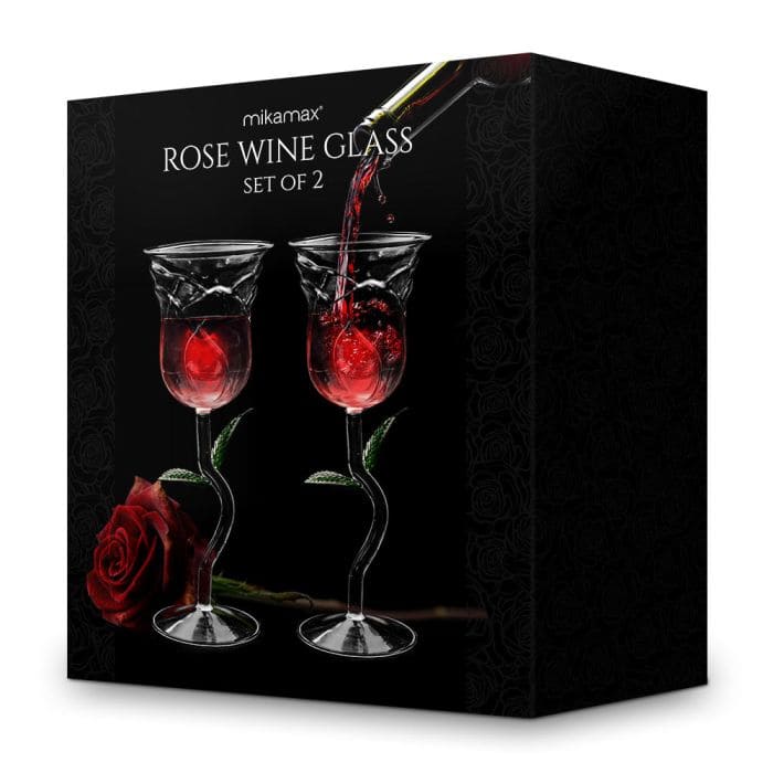 Vínový pohár ve tvaru růže růže sklenici