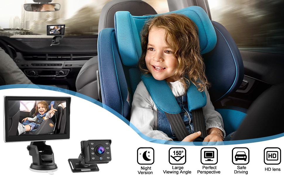 Kamerový systém pro monitorování dětí v autě - 4,3