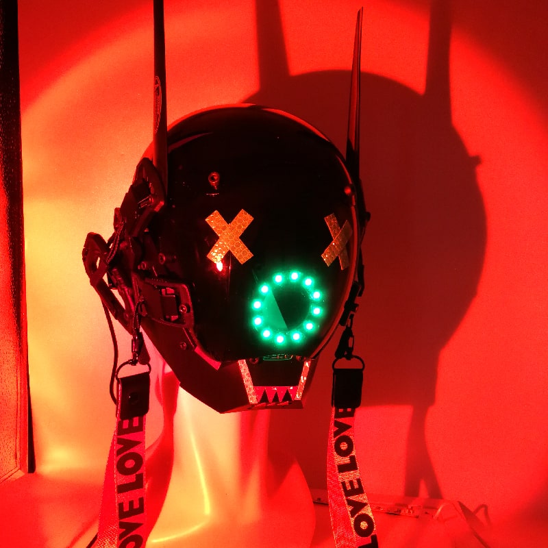 Světelná Cyberpunk LED maska
