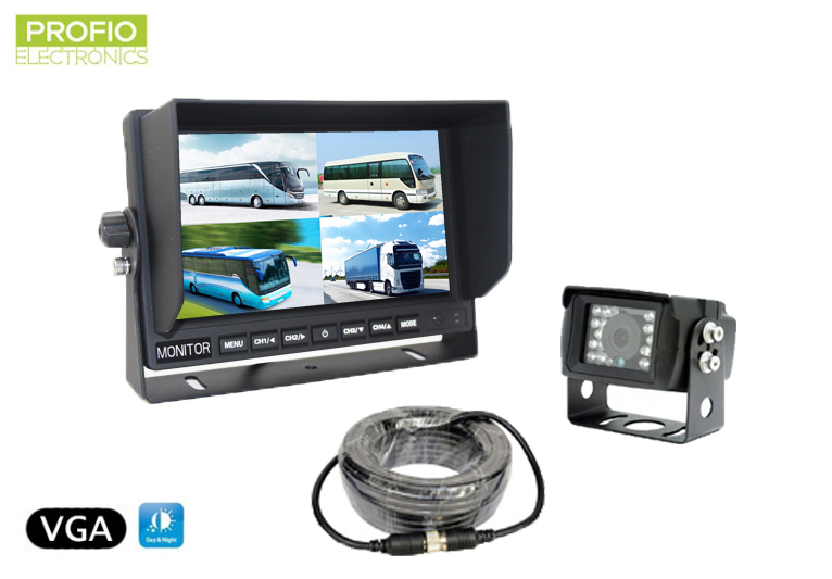 VGA couvací set 7 "LCD monitor + 1x voděodolná kamera s úhlem 150 °
