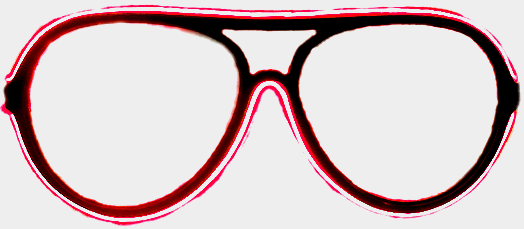 Neonové brýle - Červené